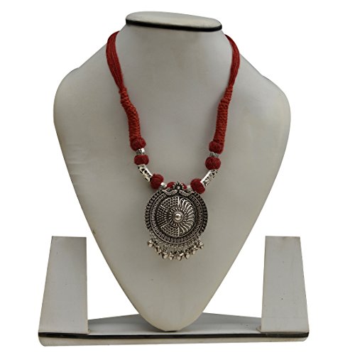 Antique Oxidised Tribal Pendant Necklace